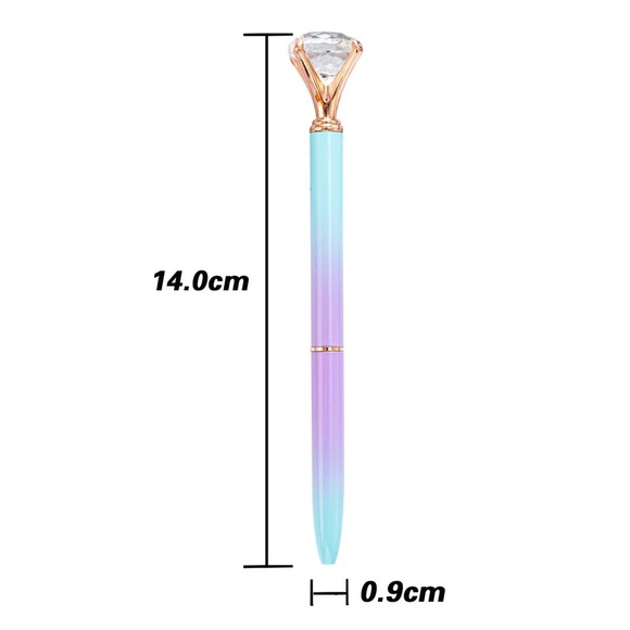 Cotton Candy, Gradient Color Diamond Pens, Medium Tip, Ball Point Pen, Set Of 4 - Picture 7 of 15